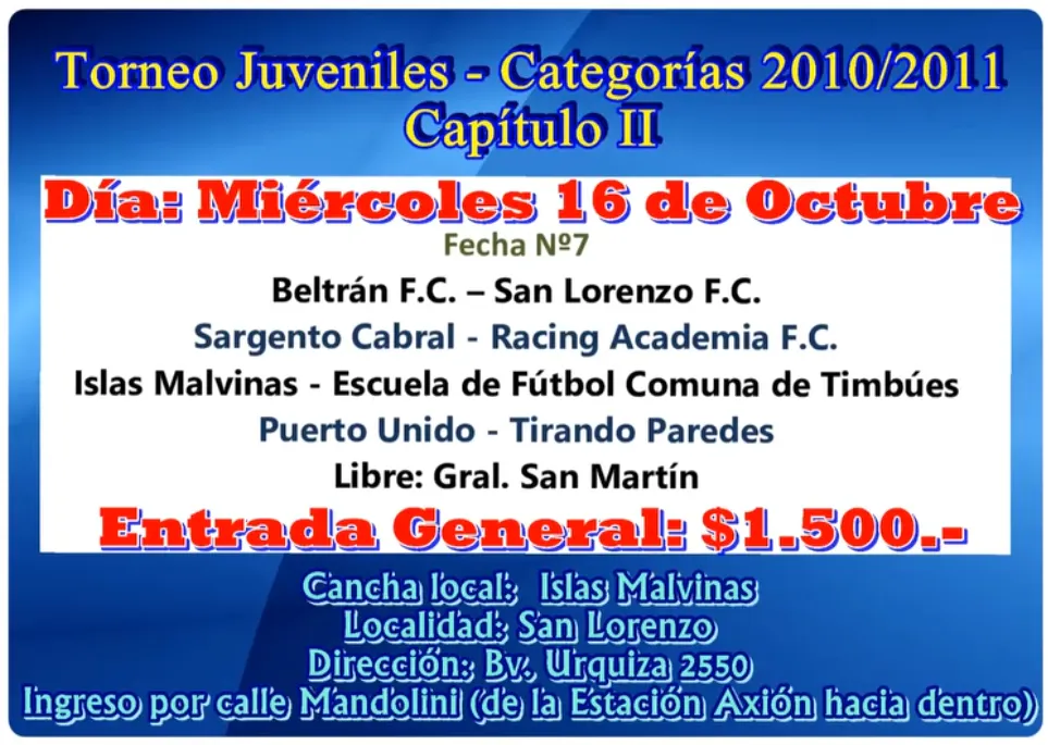 Jornana 7 juveniles arfi